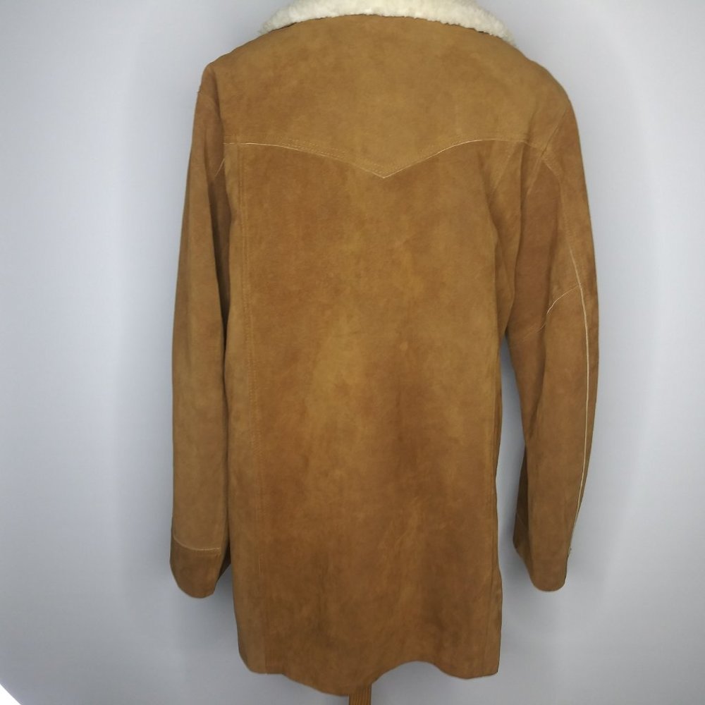 Oakton Limited Sz L Tall Leather Suede Shearling - Picture 5 of 8